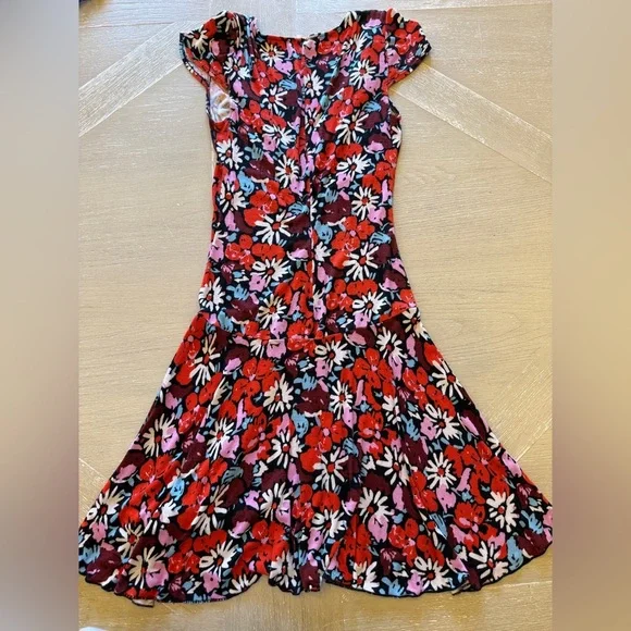 Free People Floral Dress - Red and Black - Picture 6 of 6